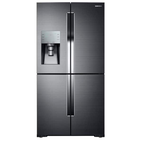 Samsung 35.75 in. W 28.1 cu. ft. French Door Refrigerator in Fingerprint Resistant Black Stainless