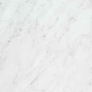 3 in. x 5 in. Laminate Sheet Sample in White Carrara with Standard Fine Velvet Texture Finish