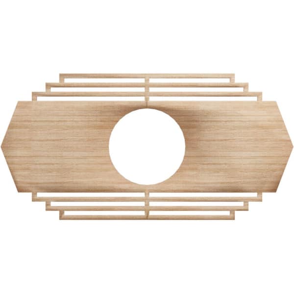 Ekena Millwork 0.25 in. x 26 in. x 13 in. Wood (Alder) Medallion Moulding
