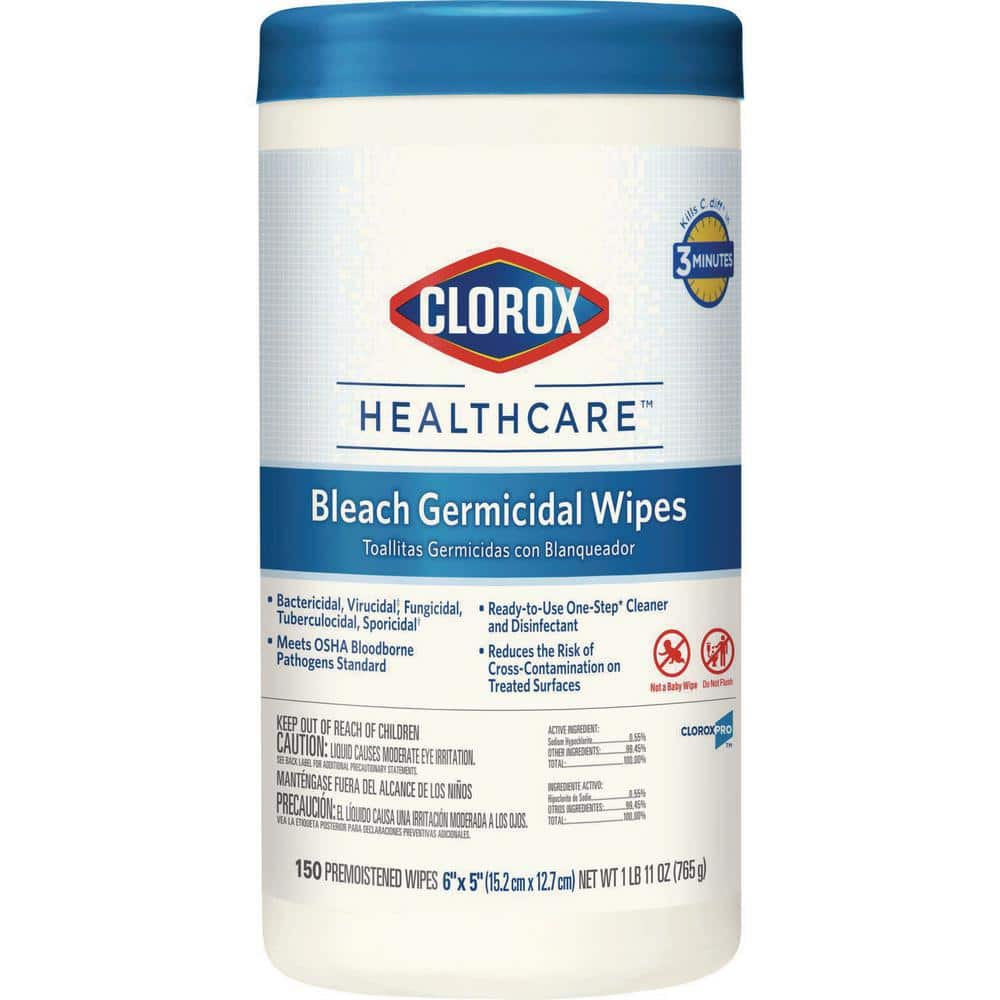 UPC 044600305776 product image for 6 in. x 5 in. Unscented Bleach Germicidal Disinfecting Wipes, Canister (150-Coun | upcitemdb.com