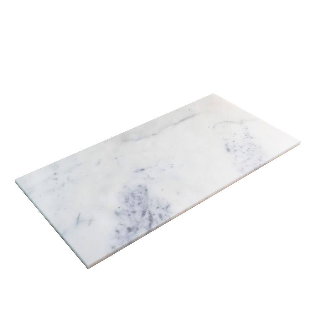 White Polished Marble 12" x 24" Large Format Tile
