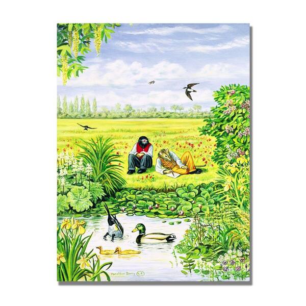 Trademark Fine Art 24 in. x 32 in. By the Duck Pond Canvas Art-DISCONTINUED