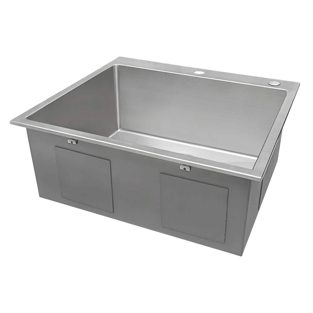 25-Inch Stainless Steel Single Bowl Drop-In Kitchen Sink
