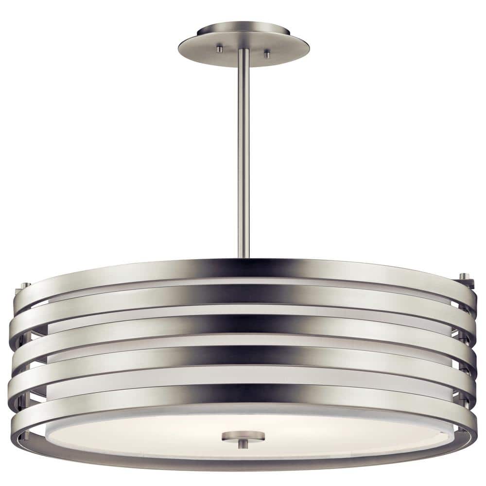 KICHLER Roswell 4-Light Brushed Nickel Contemporary Kitchen Pendant ...