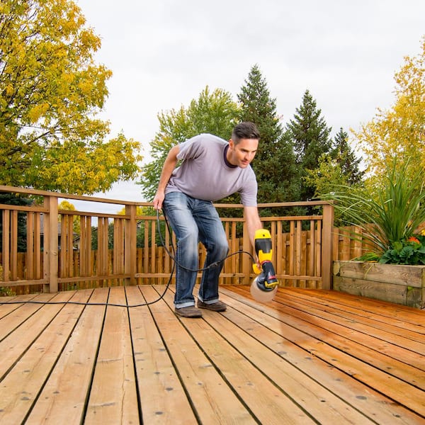 Wood store stain sprayer