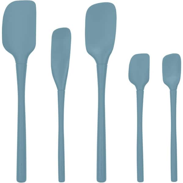 Flex-Core Silicone Spatula Set, Blue Slate, 5-Piece