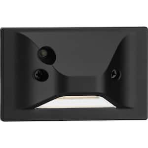 Indoor/Outdoor Hardwired Black Integrated LED Wall or Stair Light