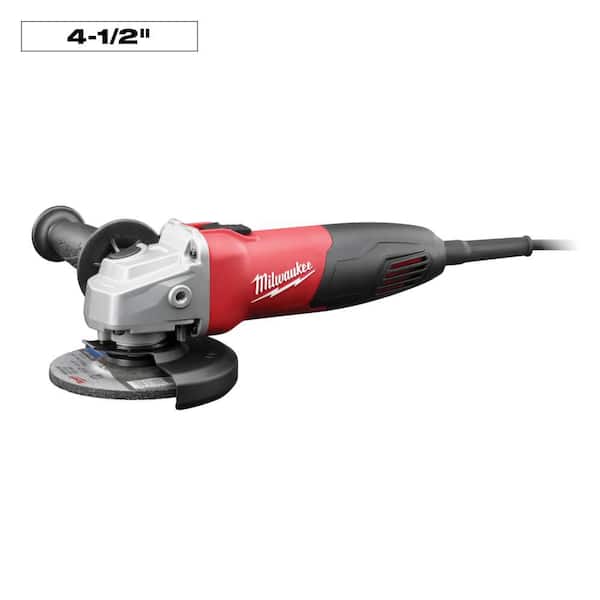 Milwaukee 7 Amp Corded 4-1/2 in. Small Angle Grinder with Sliding Lock-On Switch