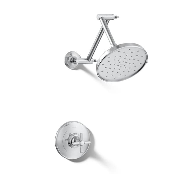 Paces Single Handle 3-Spray Shower Faucet with 1.75 GPM in Polished Chrome (Valve Included)
