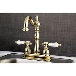 Victorian 2-Handle Bar Faucet in Polished Brass