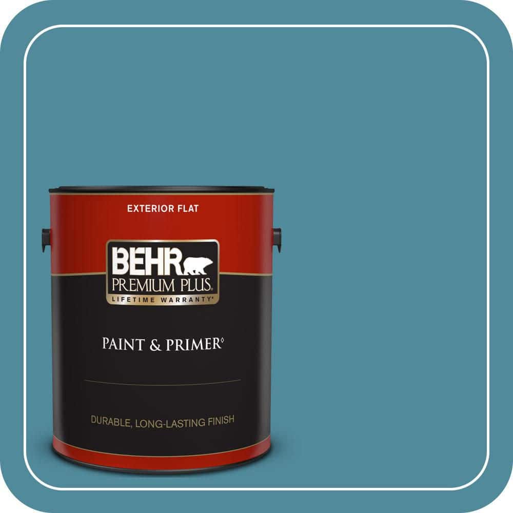 1 gal. #S460-5 Blue Square Flat Exterior Paint & Primer price history on PriceWatchPro