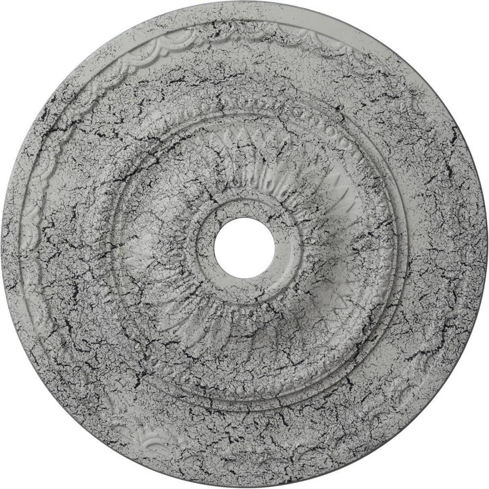 1-5/8 in. x 29-1/2 in. x 29-1/2 in. Polyurethane Sunflower Ceiling Medallion, Ultra Pure White Crackle price history on PriceWatchPro