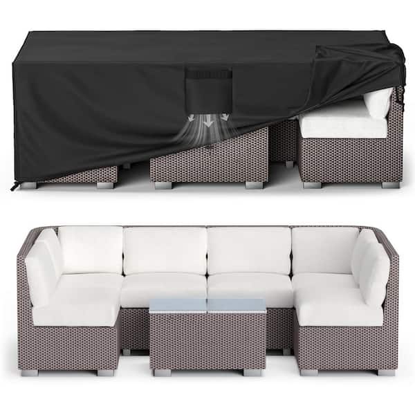 88 in. L x 62 in. W x 28 in. H Waterproof Outdoor Patio Furniture Covers for Sofa Chair Set