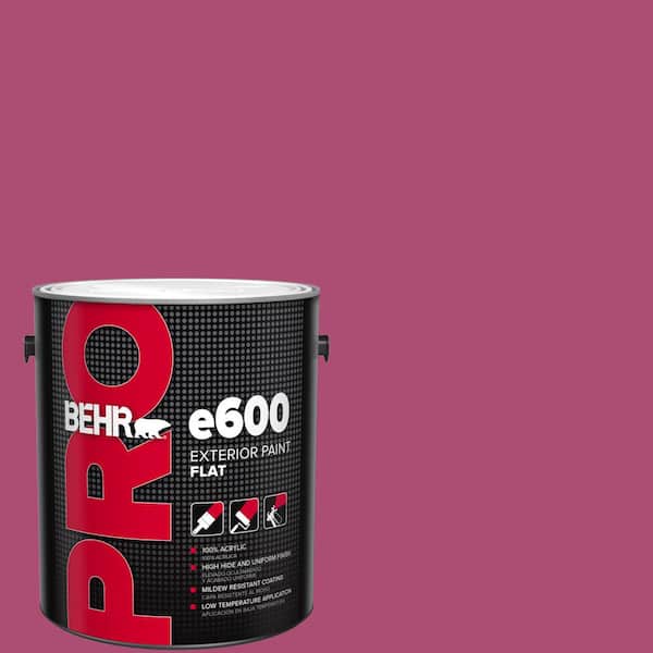 BEHR PREMIUM PLUS 1 qt. #100B-7 Hot Pink Flat Exterior Paint & Primer  430004 - The Home Depot