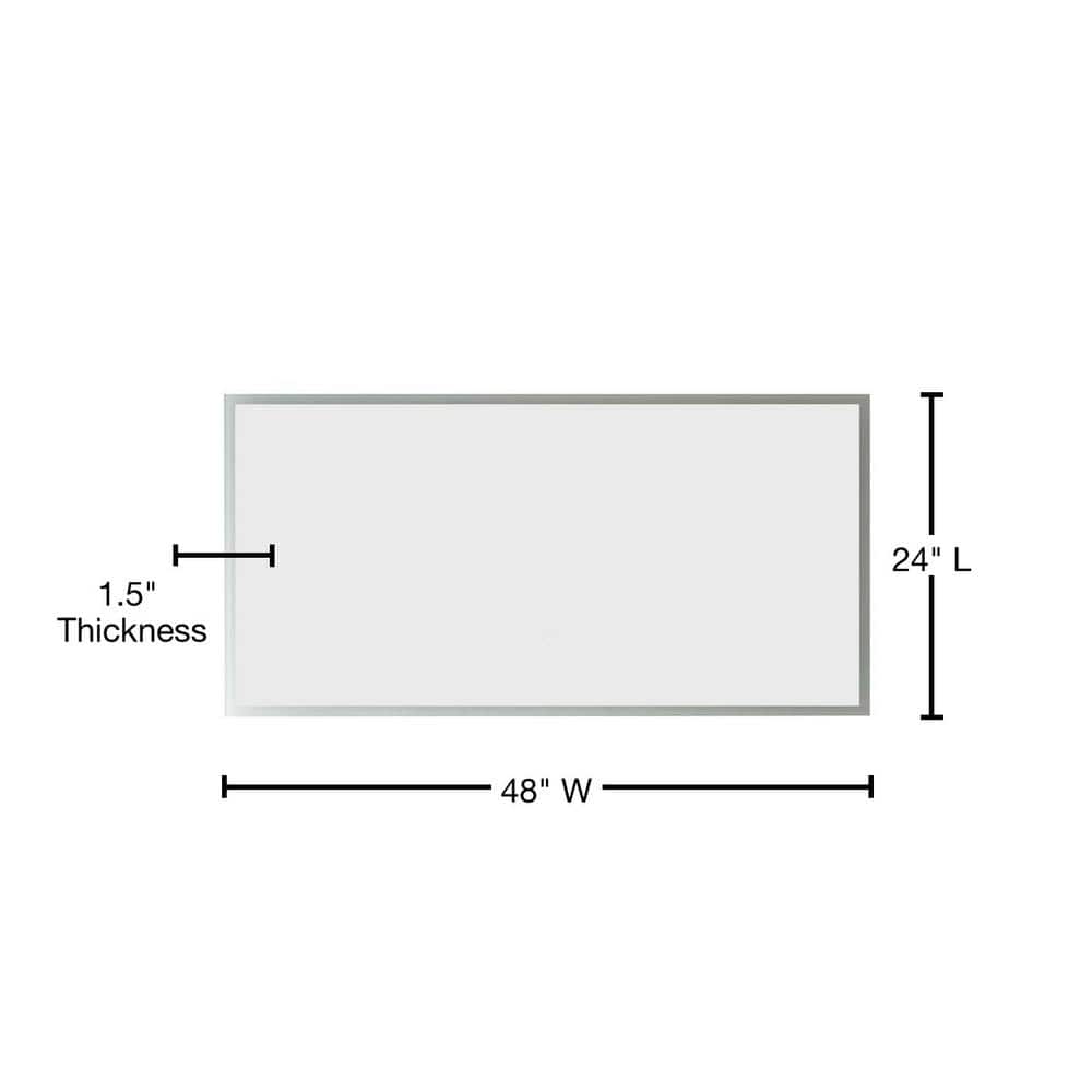 48" Frameless Rectangular LED Bathroom Vanity Mirror