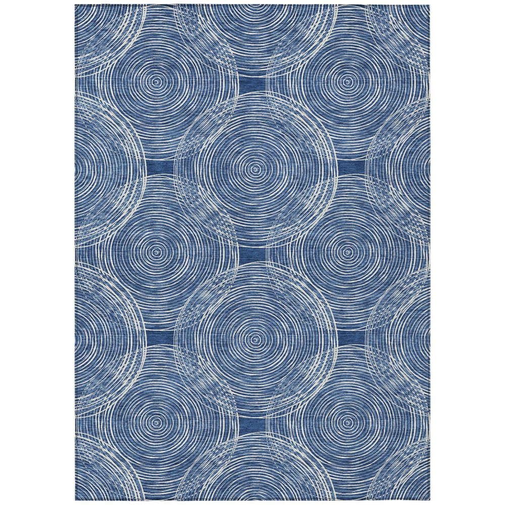 Chantille Machine Washable Indoor/Outdoor Abstract ACN2534 Navy 8 ft. x 10 ft. Area Rug price history on PriceWatchPro