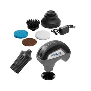 Versa 4V Cordless Rotary USB Li-Ion Max Power Scrubber Cleaning Tool Kit w/5 Accys+Power Scrubber Kitchen Bottle Brush