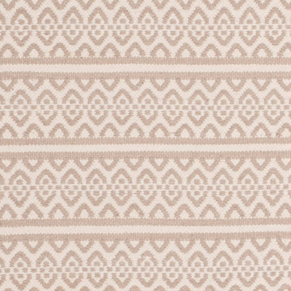 Coastal Charm Hand-Woven Gray and Ivory Stripe Wool-Cotton Runner Rug