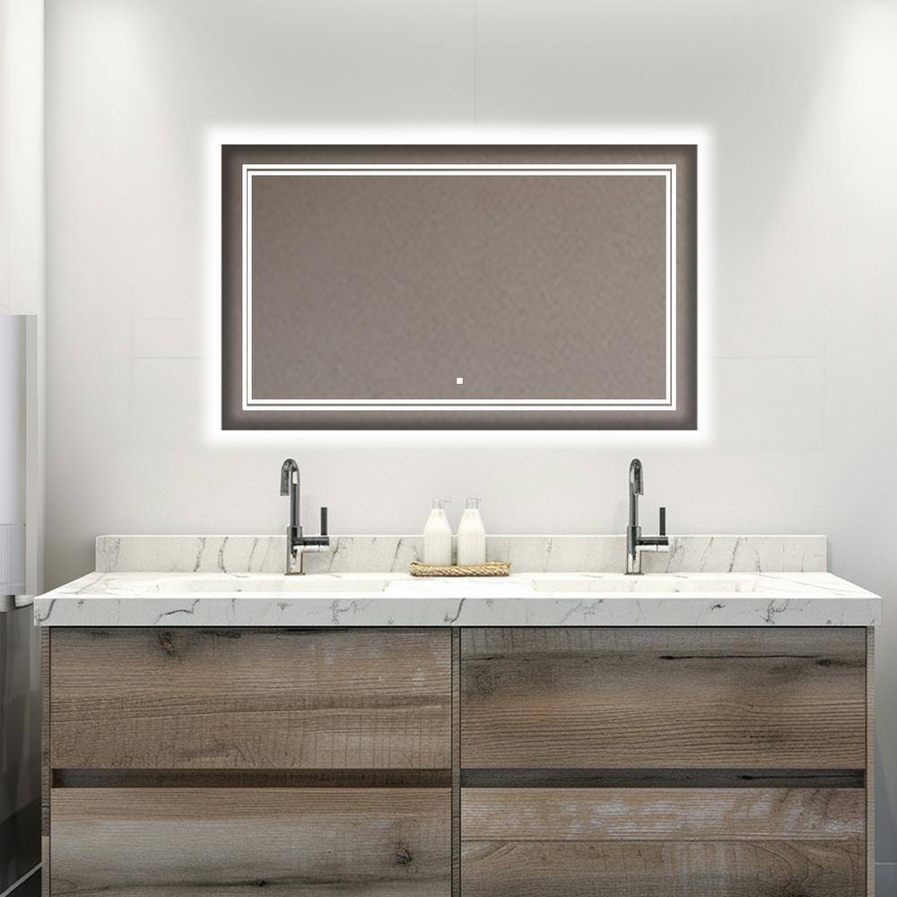 Soho Sleek LED Lighted Bathroom Mirror 72"x36" with Defogger and Dimmable Ambience
