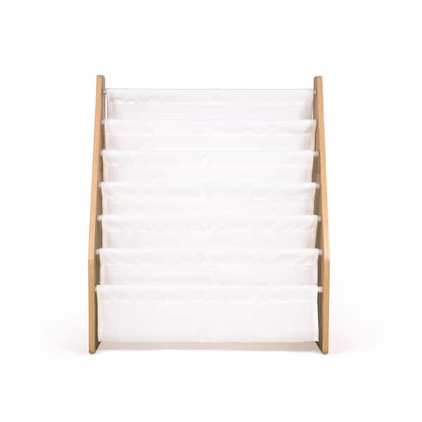 Humble Crew Journey SuperSize 6-Tier Kids 30 in. Book Rack, White/Natural Wood