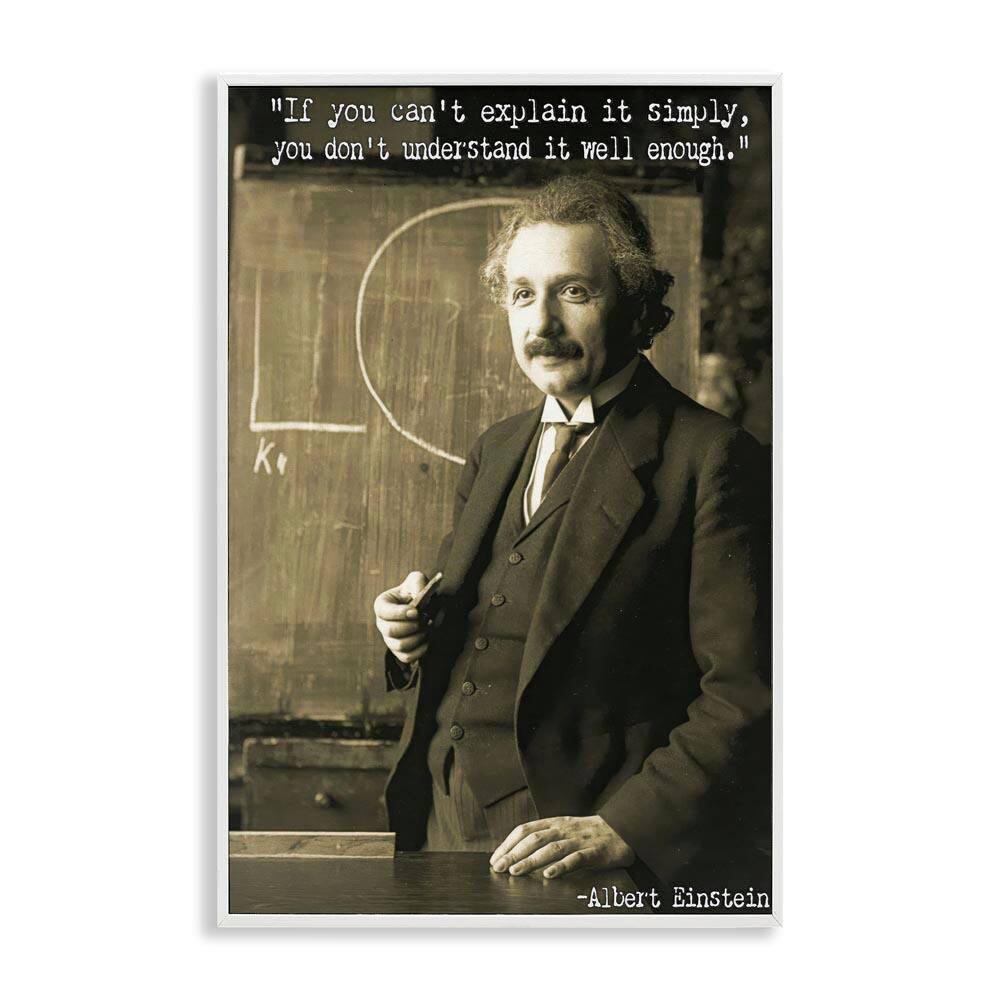 Inspiring Einstein Quote by Graffi tee Studios White Framed People Giclee Art Print 18 in. x 12 in. price history on PriceWatchPro