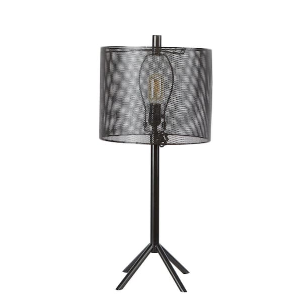 Silverwood Furniture Reimagined 35 in. Rhett Black Metal Table Lamp with Shade