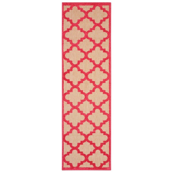 Marina Pink 2 ft. x 8 ft. Outdoor Runner Rug