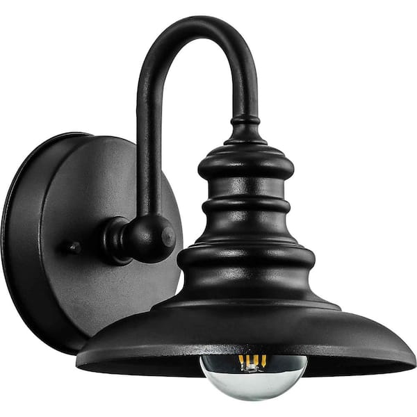 Volume Lighting Black Hardwired Outdoor Barn Light Sconce