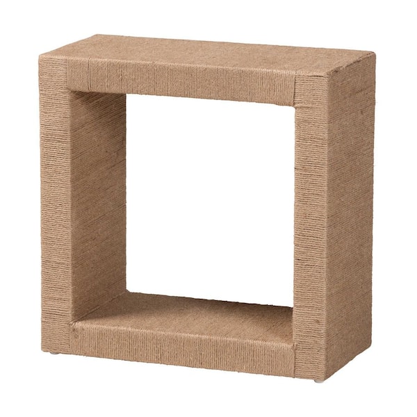 Adonica 22 in. Natural Jute Rectangle Wicker End Table