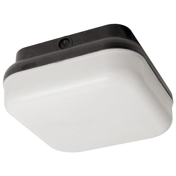 Sunlite Black Outdoor Energy Saving Wet Location Protek Square Bulkhead Light Fixture