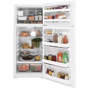 28 in. 17.5 cu. ft. Top Freezer Refrigerator in White with LED Light Type