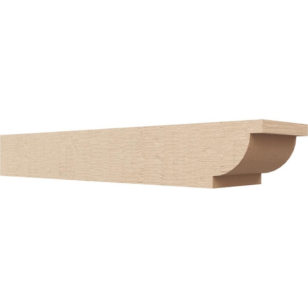 Ekena Millwork 6-in. x 4-in. x 28-in. Alpine Woodgrain, Primed Tan Timberthane Polyurethane Rafter Tail Brace
