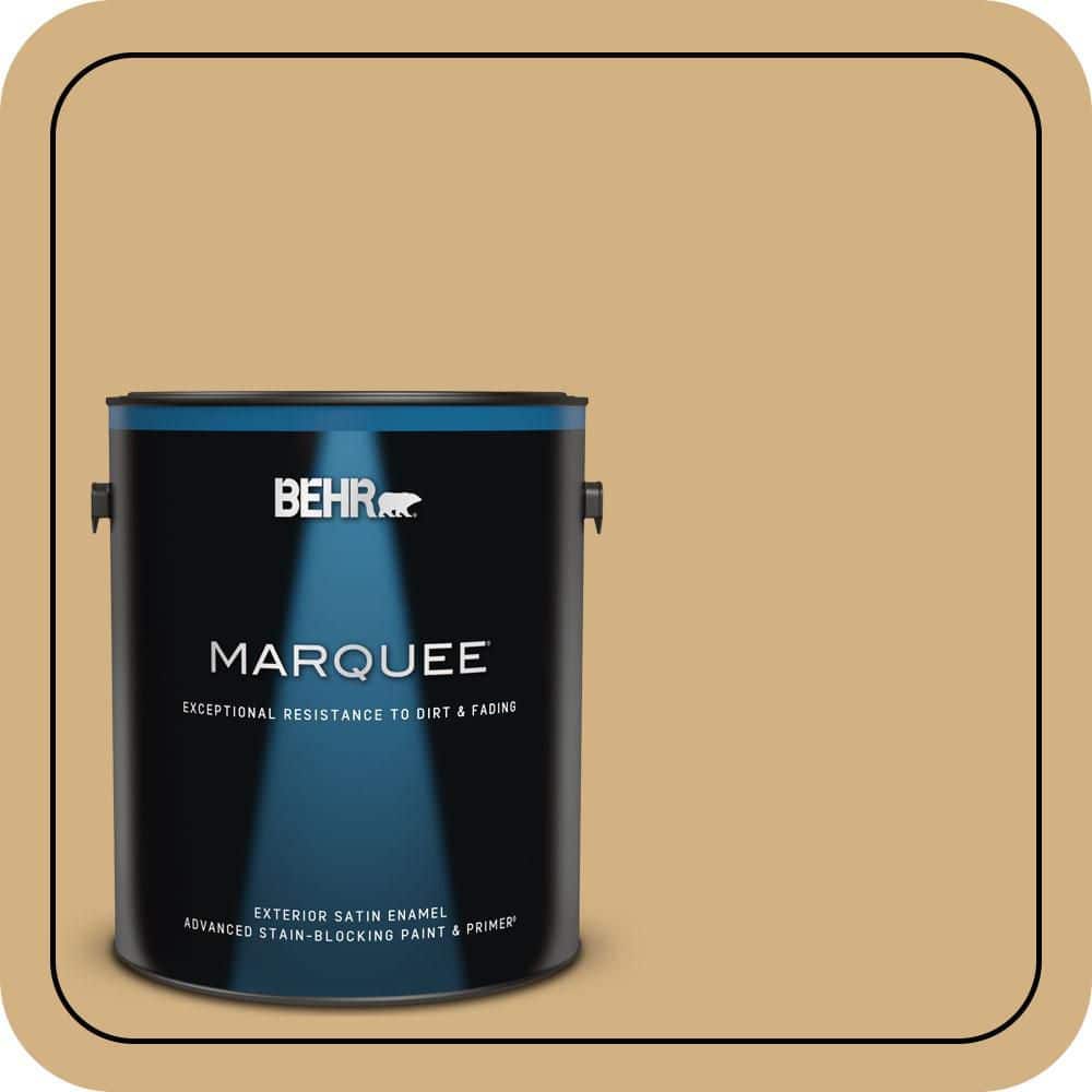 BEHR MARQUEE 1 gal. #QE-29 Light Oak Satin Enamel Exterior Paint ...