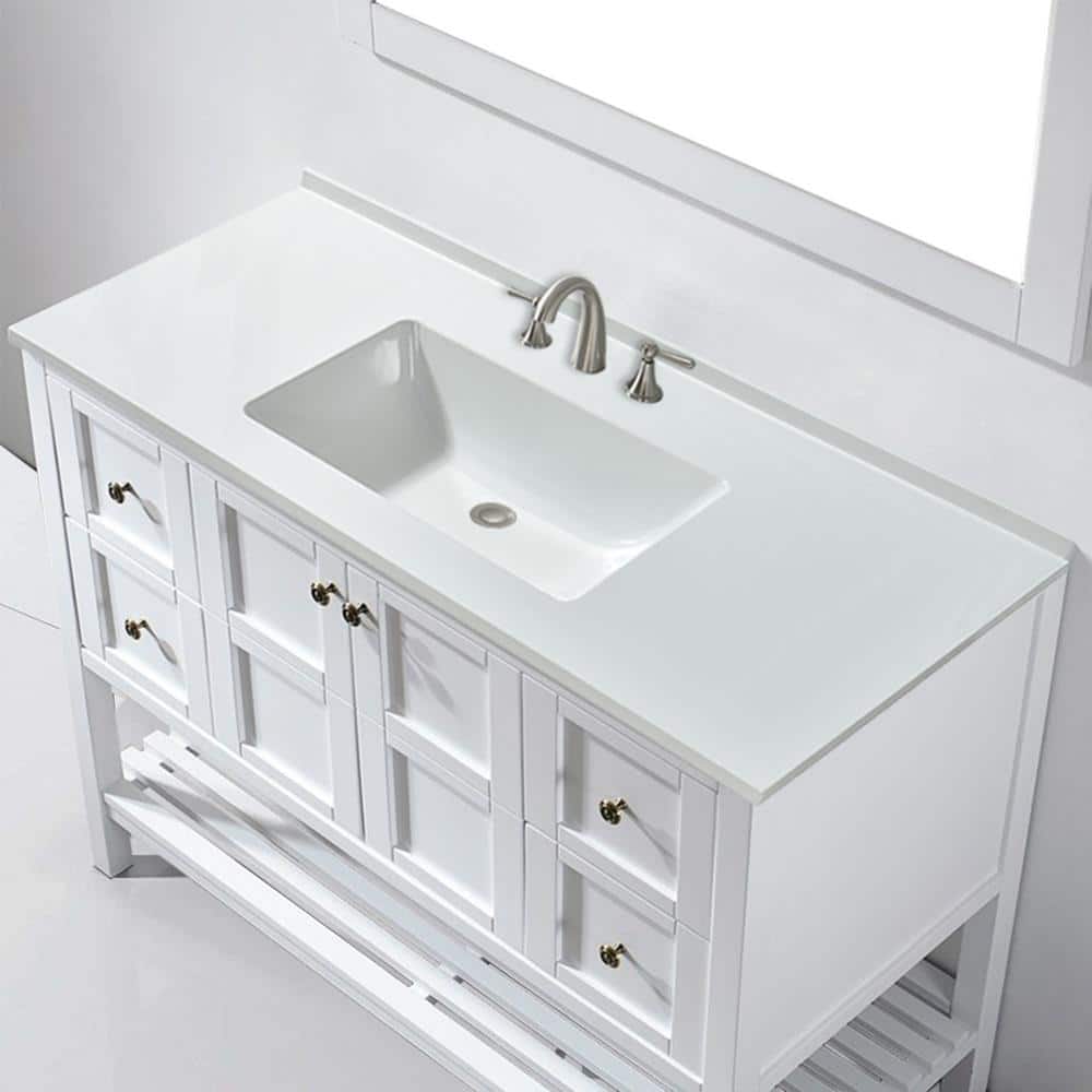 WOODBRIDGE Brigg 49 in. W x 22 in. D Single Basin Solid Surface Vanity