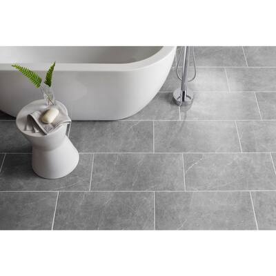 Gray Porcelain Tile The Home, Grey Polished Tiles Bathroom