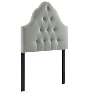 Sovereign Gray Twin Upholstered Fabric Headboard