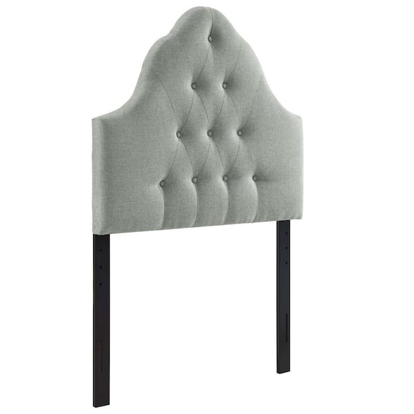 MODWAY Sovereign Gray Twin Upholstered Fabric Headboard