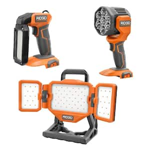 18V Cordless 3-Tool Combo Kit with Stick Light, Spotlight, and Hybrid Panel Light (Tools Only)