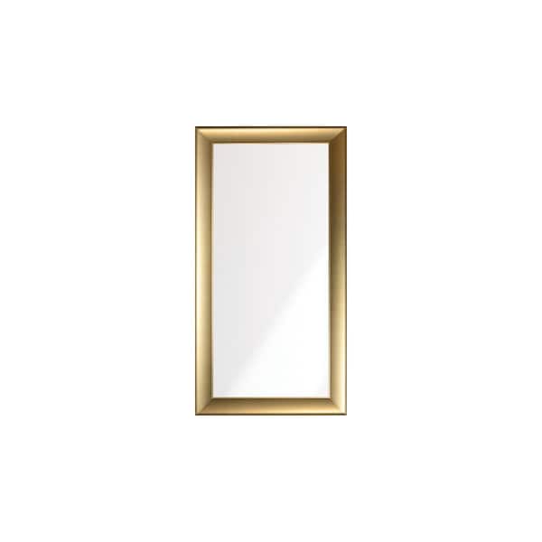 BrandtWorks Modern Swirled Gold Wall Mirror 25.5 in. W x 48.5 in. H