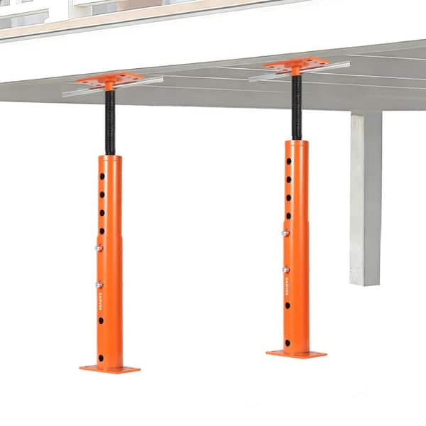 Heavy Duty Adjustable Steel Jack Posts 2 Pack 18,000 lbs Capacity Telescopic Floor Support 19-36in Orange Red