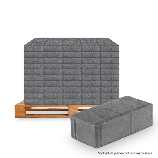 Holland 7.87 in. L x 3.94 in. W x 2.36 in. H 60 mm Charcoal Blend Concrete Paver (480-Pieces/ 103 sq. ft. / Pallet)