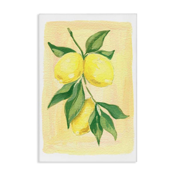 Stupell Industries Hanging Lemons Country Charm by Hannah Moren Unframed Food Graphic Art Print 30 in. x 20 in.