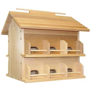 12 Room Wood Starling Resistant Purple Martin House