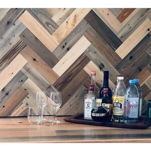 1/8 in. x 3 in. x 12 in. Peel and Stick Natural Wooden Decorative Wall Paneling (10 sq. ft.)