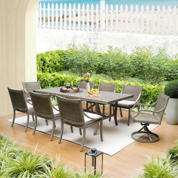 Tampa 7-Piece Aluminum Outdoor Dining Set with Cushions