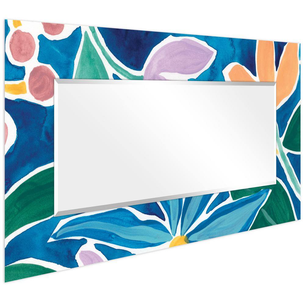 Elysian Paradise 72" x 36" Frameless Tempered Glass Art Mirror