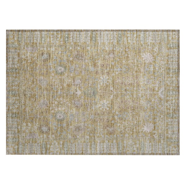 Chantille Machine Washable Indoor/Outdoor Abstract ACN2231 Wheat 1 ft. 8 in. x 2 ft. 6 in. Accent Rug
