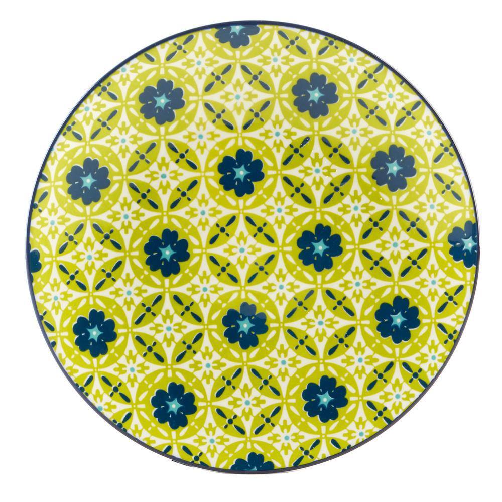 Bohemian Multicolor Porcelain 8.5" Salad Plates, Set of 6