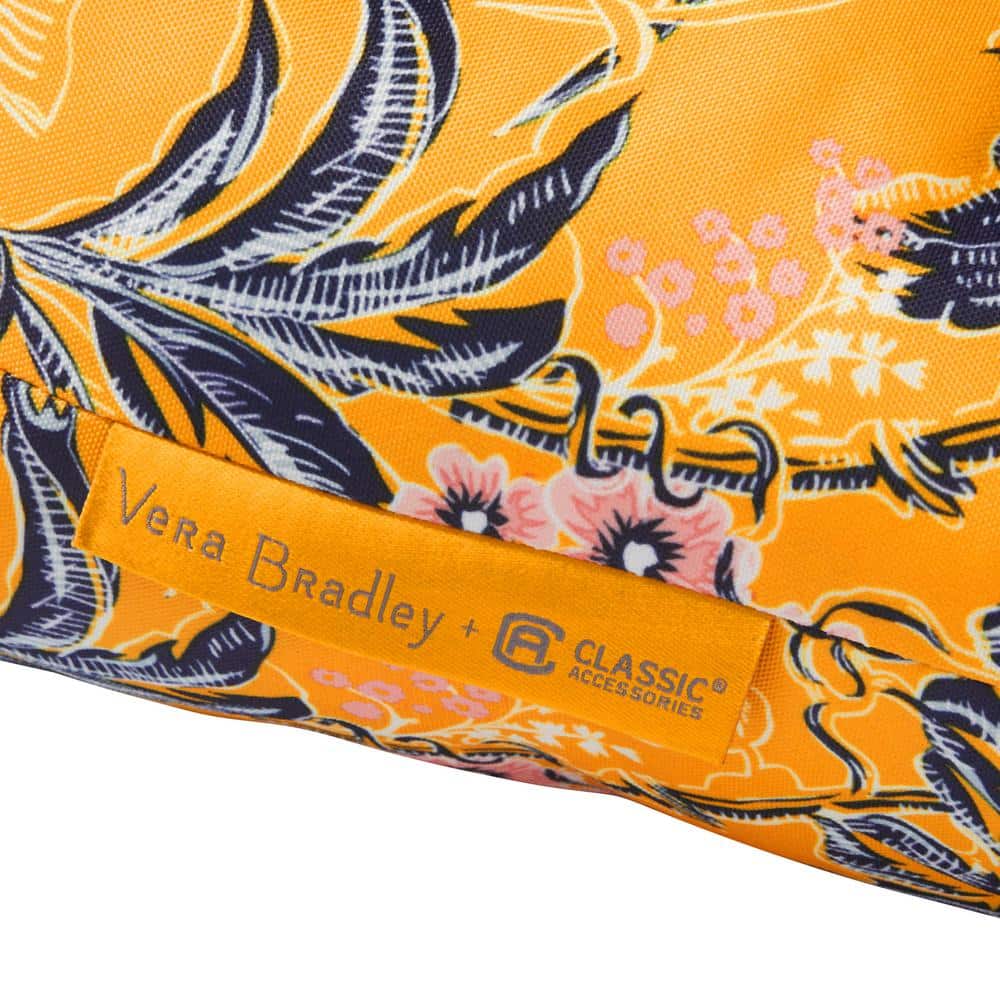 Rain Forest Toile Gold Water-Resistant 19" Patio Chair Cushions, 2 Pack