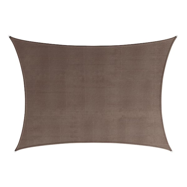 Sun Shade Canopy - 10 ft. x 13 ft. Curved Rectangle Sun Shade Sail with UV Protection, Gray